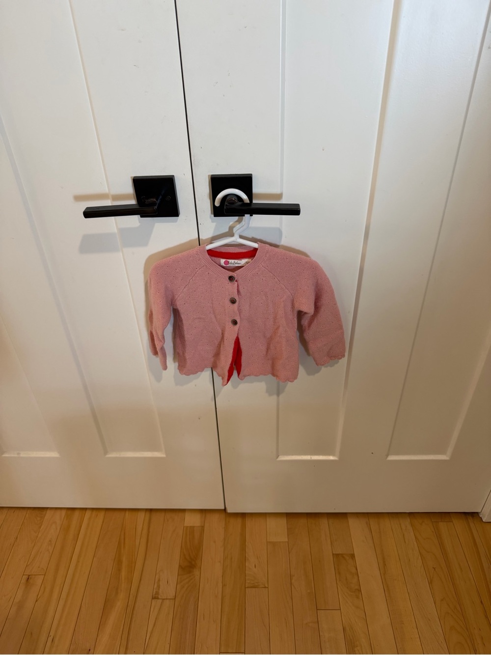 Baby Boden Pink Knit Cardigan with Contrast Trim Size 6-12 months